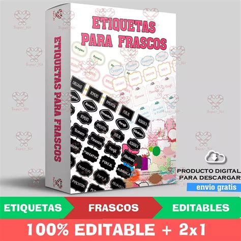 Kit Imprimible Etiquetas Frascos Especiero Cereales Editable Mebuscar