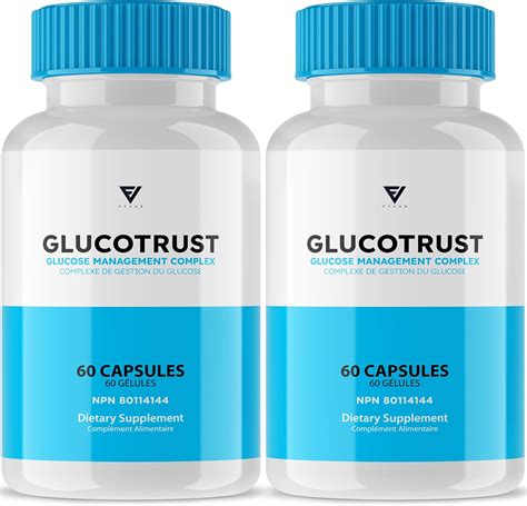 2 Pack Glucotrust Capsules Gluco Trust Blood Sugar Pills Original