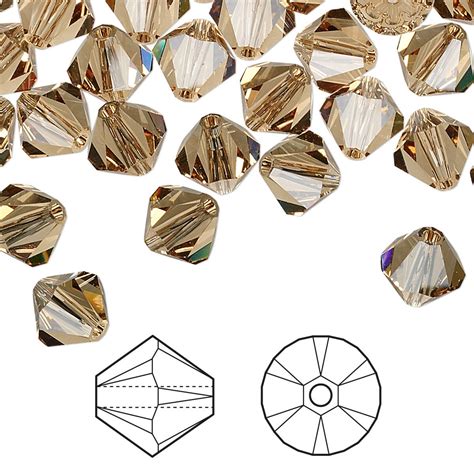 Bead Crystal Passions® Light Colorado Topaz 8mm Bicone 5328 Sold