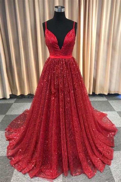 Sparkly Red Prom Dresses