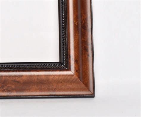 Classic Ornate Picture Frame Mahogany Burl Wood 1 58 Etsy