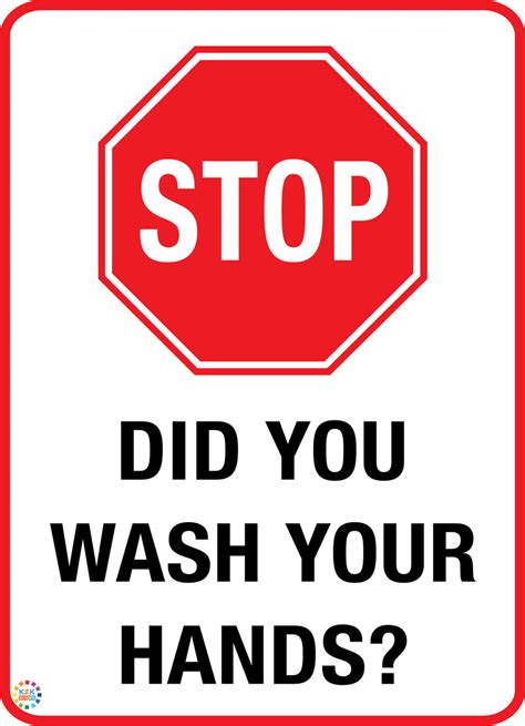 Stop Did You Wash Your Hands K2k Signs Australia