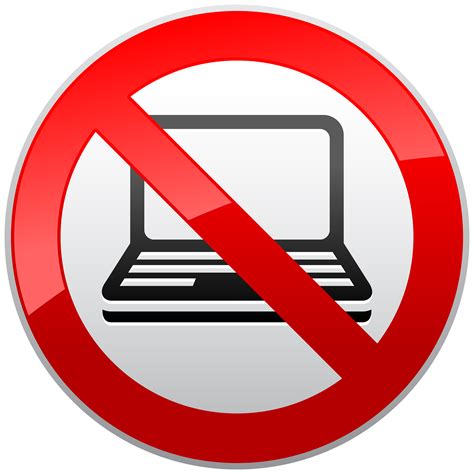 No Laptop Prohibition Sign PNG Clipart - Best WEB Clipart