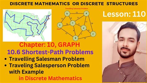 Lesson 110 Travelling Salesman Problem Traveling Salesperson Problem In Discrete Mathematics