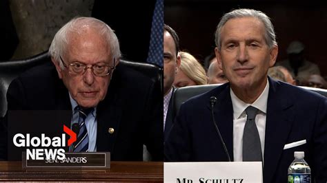 Bernie Sanders Grills Former Starbucks Ceo Howard Schultz Over