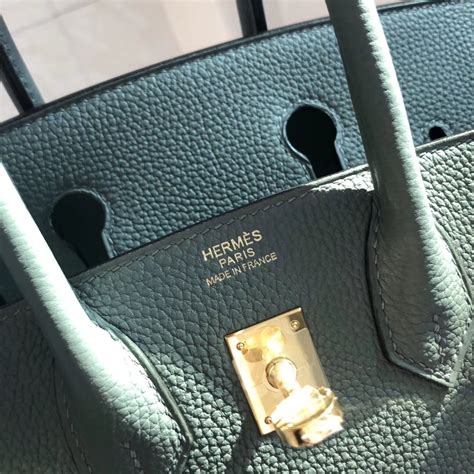 爱马仕铂金包多少钱 California USA Hermes Birkin 25cm CC63杏绿色 Vert Amande Hermès