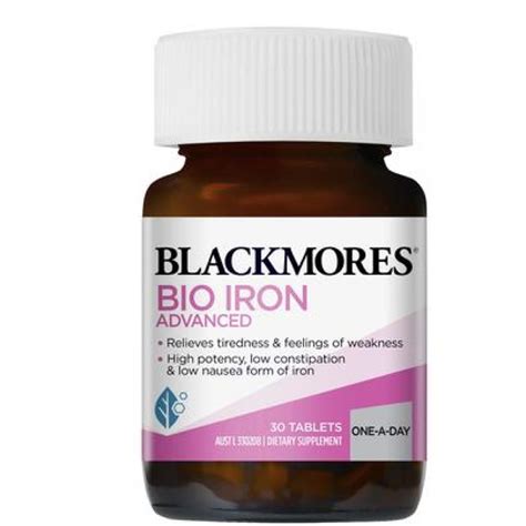 Blackmores Bio Iron Advanced 30 Tablets Bio Herb Nz