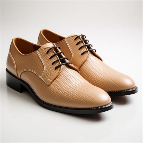 Premium Photo Men Leather Derby Shoes Generative Ai