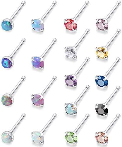 Kridzisw Nose Stud For Women 18G Stainless Surgical Steel Stud Nose