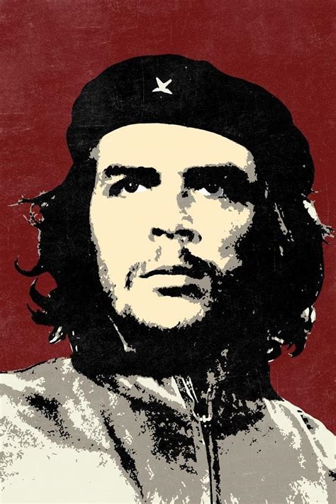 Buy Laminated Pop Art Che Guevara Portrait Poster Red Color Face