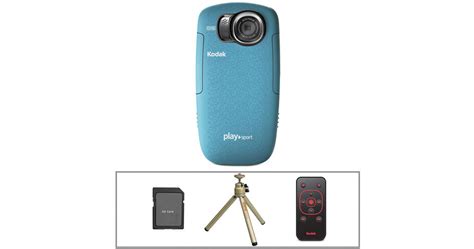 Kodak PLAYSPORT Zx5 Video Camera With Basic Accessory Kit Aqua