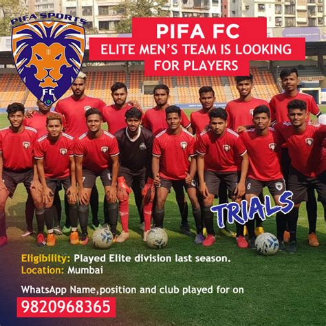 Pifa Fc Elite Men S Team Trials Mumbai Spotik Sports Selection