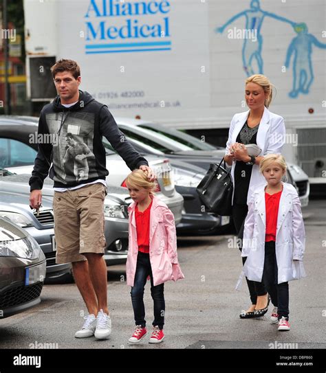 Steven Gerrard with his children Lilly Gerrard and Lexie Gerrard and ...