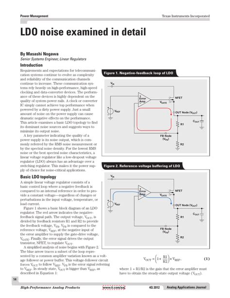 Ldo Noise Examined In Detail