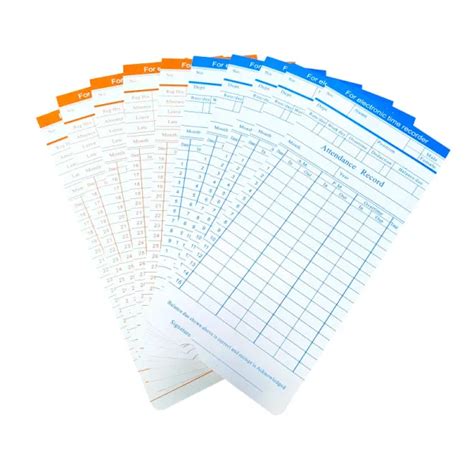 Dropship Vevor Time Cards Monthly Timesheets Pcs Columns Two