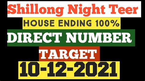 Shillong Night Teer 10122021 Night Teer Target 🎯 House Ending