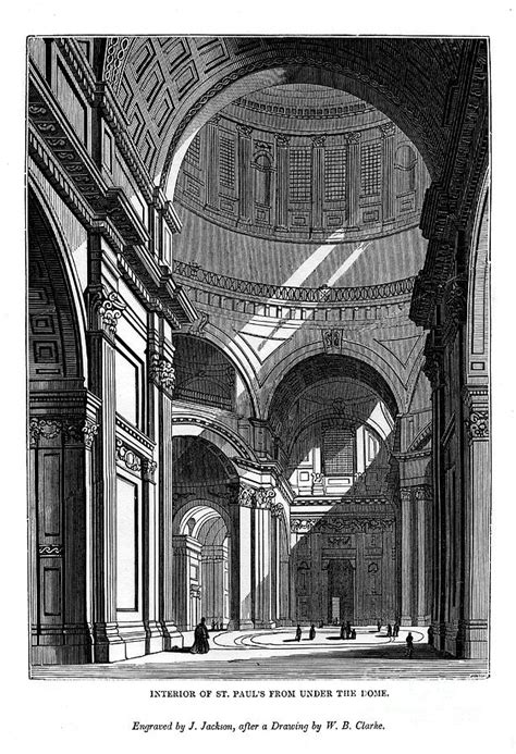 Interior Of St Pauls Drawing by Print Collector - Pixels