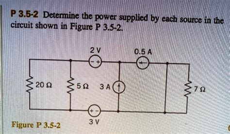 Solved P Determine The Power Supplied By Each Source In The