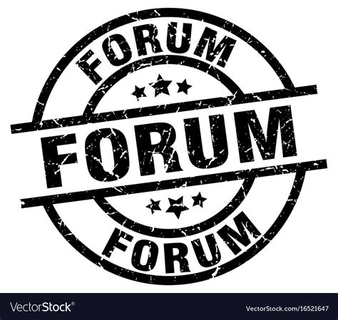 Forum Round Grunge Black Stamp Royalty Free Vector Image