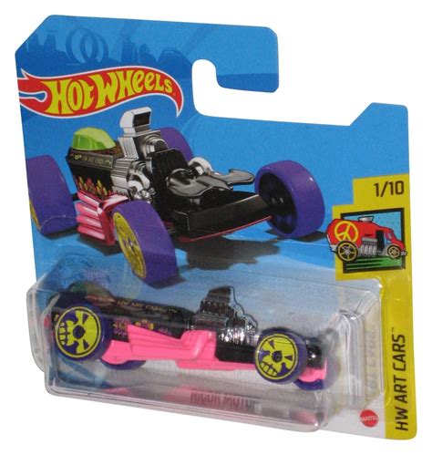 Hot Wheels HW Art Black Pink Rigor Motor Toy Car Short Card Walmart
