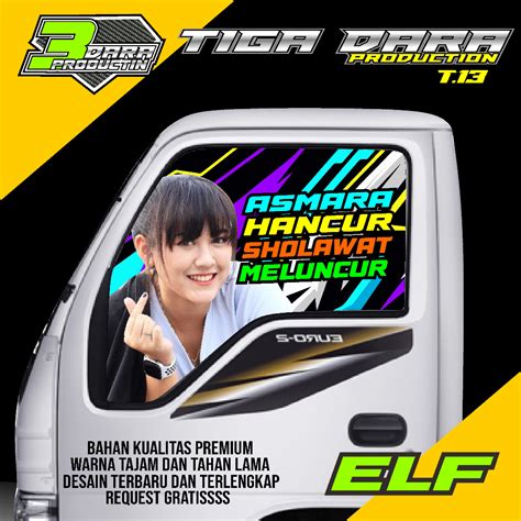 Jual STIKER ONE WAY KACA SAMPING TRUK ELF STIKER KACA TRUK ELF KODE 07