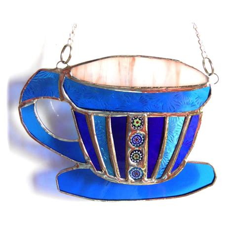 Teacup Stained Glass Suncatcher Coffee Cup Mug Folksy