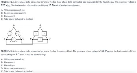 Solved Problem 3 A Three Phase Delta Connected Generator