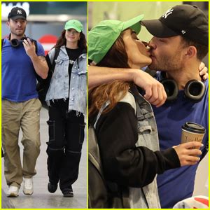 Ed Westwick Girlfriend Amy Jackson Share A Kiss Before Flying Out Of