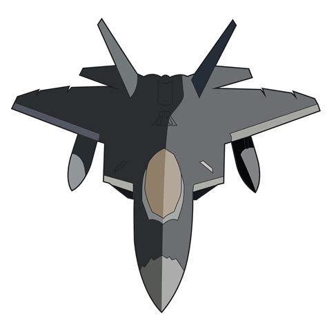 f22 raptor jet fighter front view vector design 7607593 Vector Art at ...