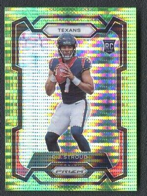 2023 Panini Prizm C J Stroud RC Neon Green Pulsar Prizm Texans Rookie