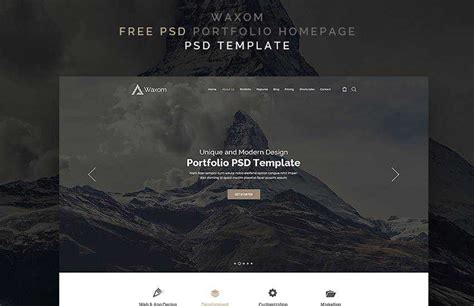 10 Free Personal Portfolio Photoshop PSD Web Templates | Free PHP