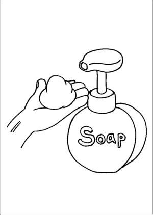 A Hand Holding A Soap Bottle With The Word Soap On It