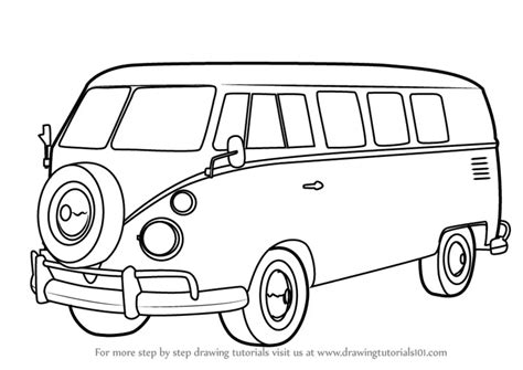 How To Draw Volkswagen Bus Other Step By Step