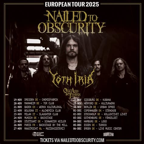 Nailed To Obscurity announce European headline tour for autumn 2025 ...