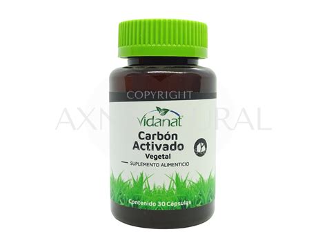 Carb N Activado Vegetal Vidanat Caps Axnatural