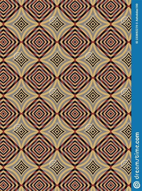 Textile Traditional Allover Pattern Design For Print Stock Illustration