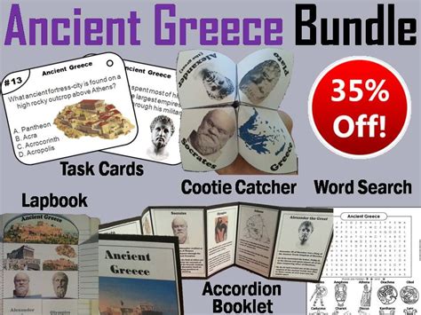 Ancient Greece Task Cards And Activities Bundle Teaching Resources