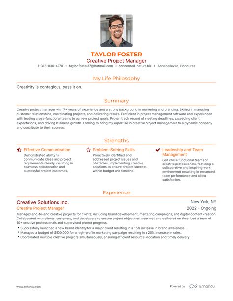 3 Successful Creative Project Manager Resume Examples And Writing Tips For 2024