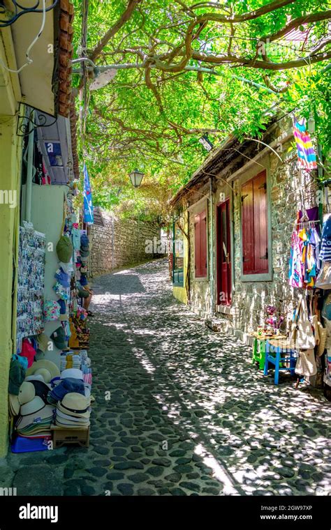 Famous Old Town Of Molyvos Lesvos Island Greece Stock Photo Alamy