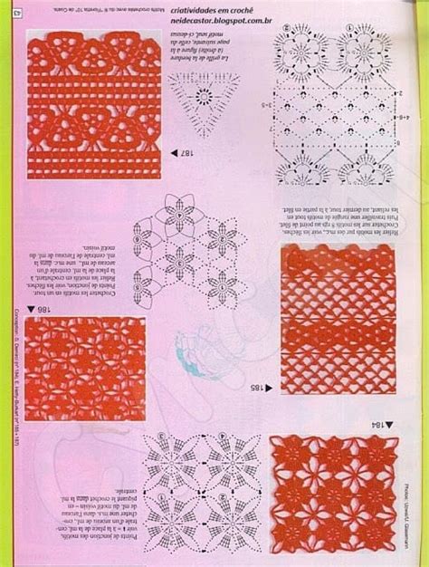 175 Modelos Gráficos de Motivos Florais de Crochê de Apaixonar