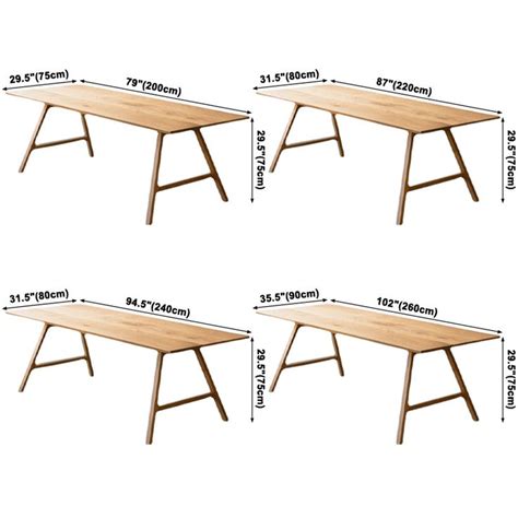 Contemporary Rectangle Dining Table Pine Solid Wood Table With Double