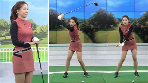 Sbs골프 아카데미 김다나 레슨 골반 돌기 전 팔과 클럽 오른 허벅지 앞에서 휘두르기 Sbs Golf