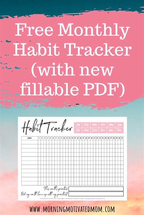 Paper Party Supplies Calendars Planners Habit Tracker Printable