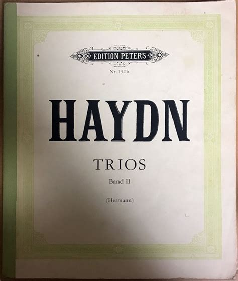 ハイドン ピアノ三重奏曲集 第2巻 輸入楽譜 Haydn Torios Band2 バイオリン チェロ ピアノ 室内楽 洋書 中古楽譜専門