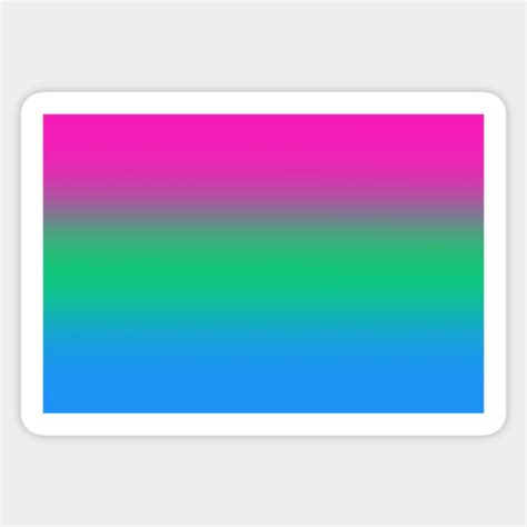 Polysexual Pride Flag Gradient Flag Sticker Teepublic