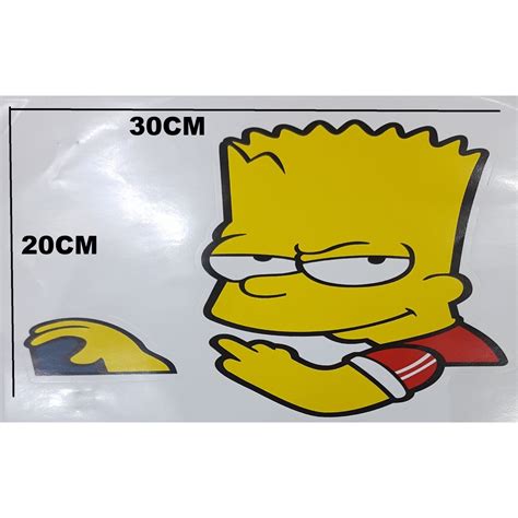 Adesivo Bart Simpson Dirigindo Carro Caminhão 30x20cm Shopee Brasil