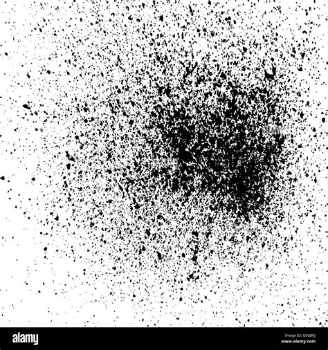 Black Ink Paint Splatter On White Background Spray Paint Abstract