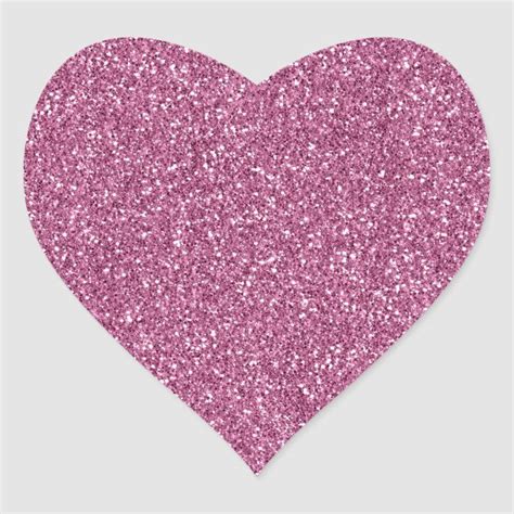 A Heart Shaped Purple Glitter Sticker