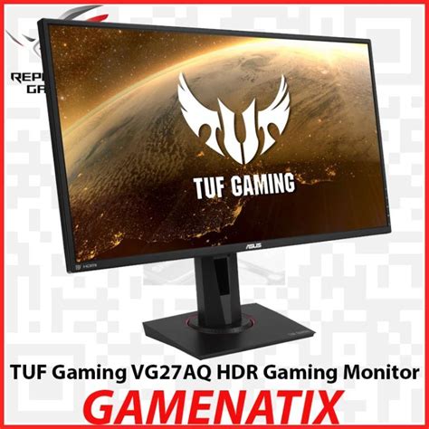 Asus Tuf Gaming Vg27aq 27” G Sync Gaming Monitor 165hz 1440p 1ms Ips