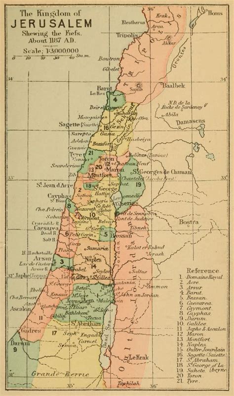 Jerusalem Map Kingdom Of Jerusalem Crusader States Middle East Map